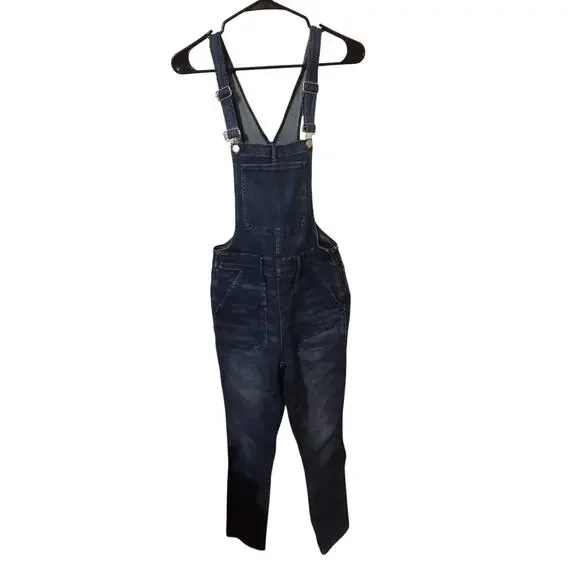 Madewell Skinny Jean Overalls Jumpsuit In Jinseng Wash Blue Size Medium - Picture 6 of 14